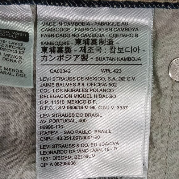 Levi's 569 Jeans Men 37x31, Tag 34x32  Blue Denim Loose Straight 100% Cotton - Picture 12 of 14